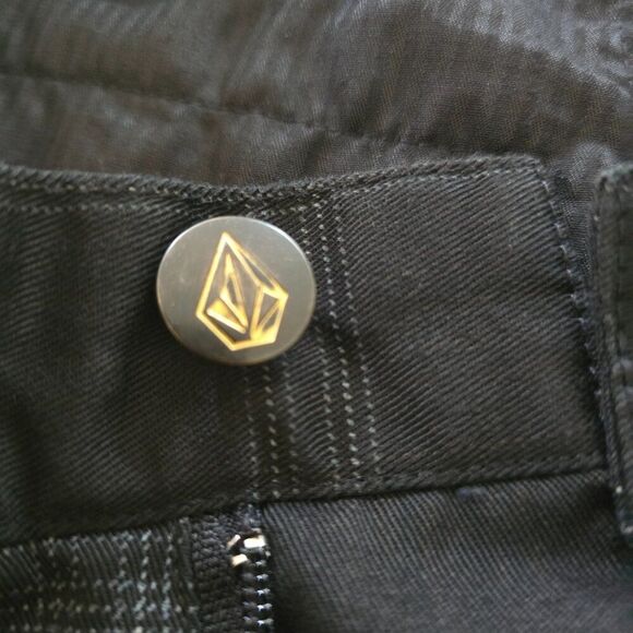 VOLCOM Frickin Plaid Short Mens Size 31 Black Gray - Picture 6 of 11
